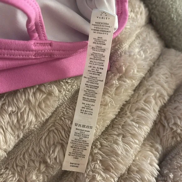 NWT VARLEY Bubblegum Pink Sports Bra - Picture 6 of 7